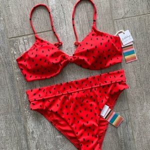 Billabong Sincerely Jules Red  Bikini Bottoms